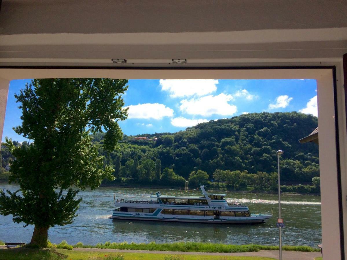 Apartamento Haus Am Ufer Mit Rheinpanoramablick Coblenza Exterior foto