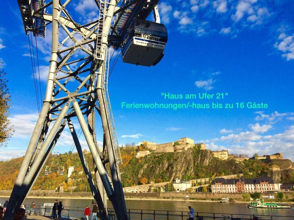 Apartamento Haus Am Ufer Mit Rheinpanoramablick Coblenza Exterior foto